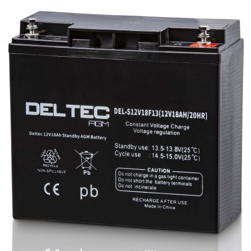 [DEL-S12V18F13] Deltec 12V 18Ah Standby AGM Battery