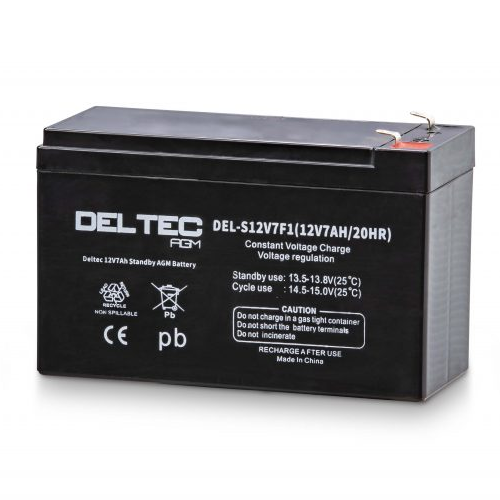 [DEL-S12V7F1] Deltec 12V 7AH Standby AGM Battery