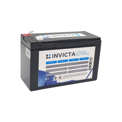 [SNL12V9S] Invicta Lithium 12V 9Ah LiFePO4 Battery