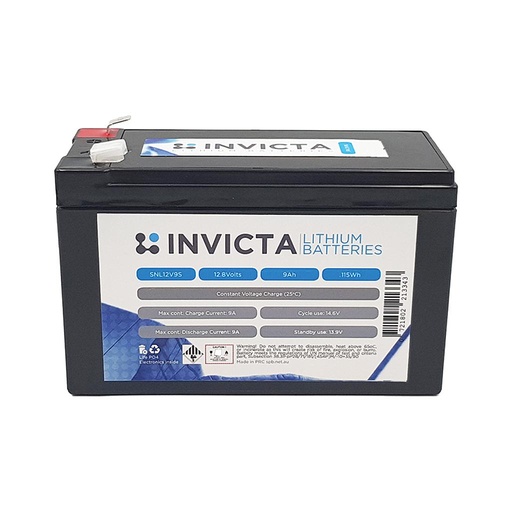Invicta Lithium 12V 9Ah LiFePO4 Battery