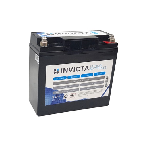 [SNL12V20BT] Invicta Lithium 12V 20Ah LiFePO4 Battery (Bluetooth)