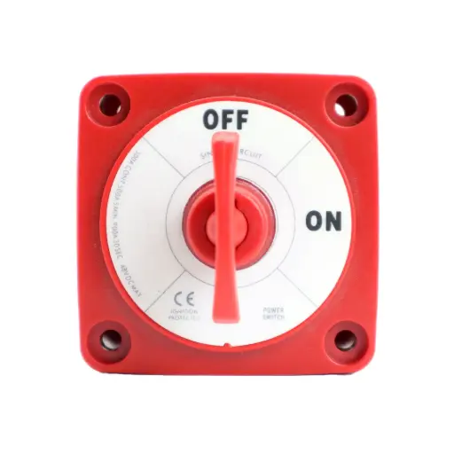 [AS483001KR] Alvolta Single Circuit On-Off Battery Switch with Key (Red)