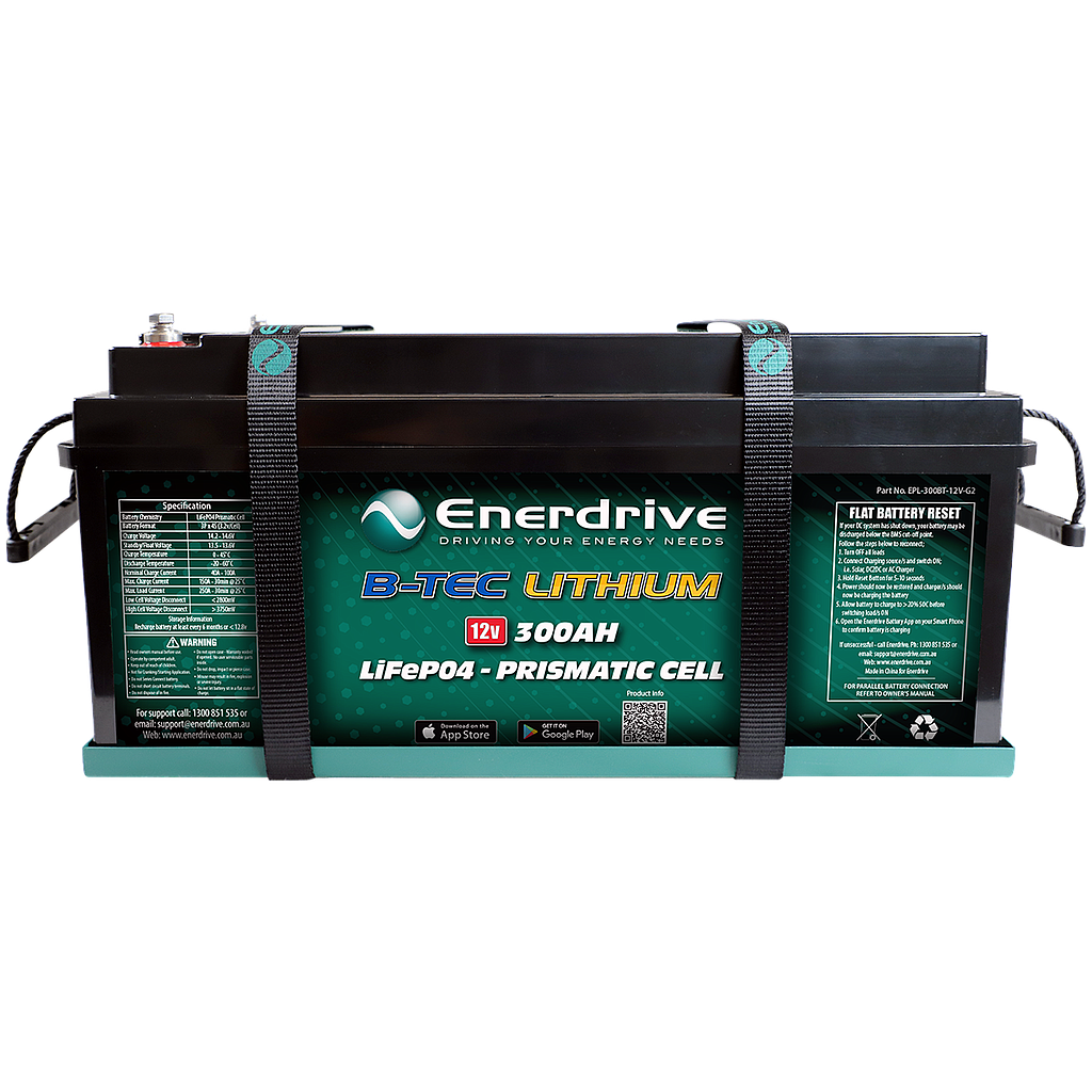 Enerdrive B-TEC 12V 300Ah LiFePO4 Battery (Gen2)