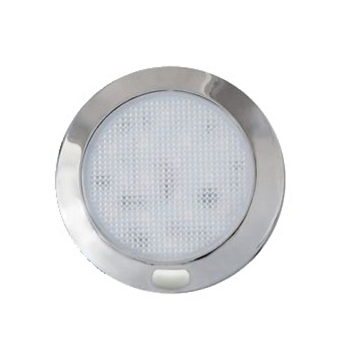 Dream Lighting 12V Cool White LED Slim Opal Panel Light With Switch 216mm Chrome Shell
