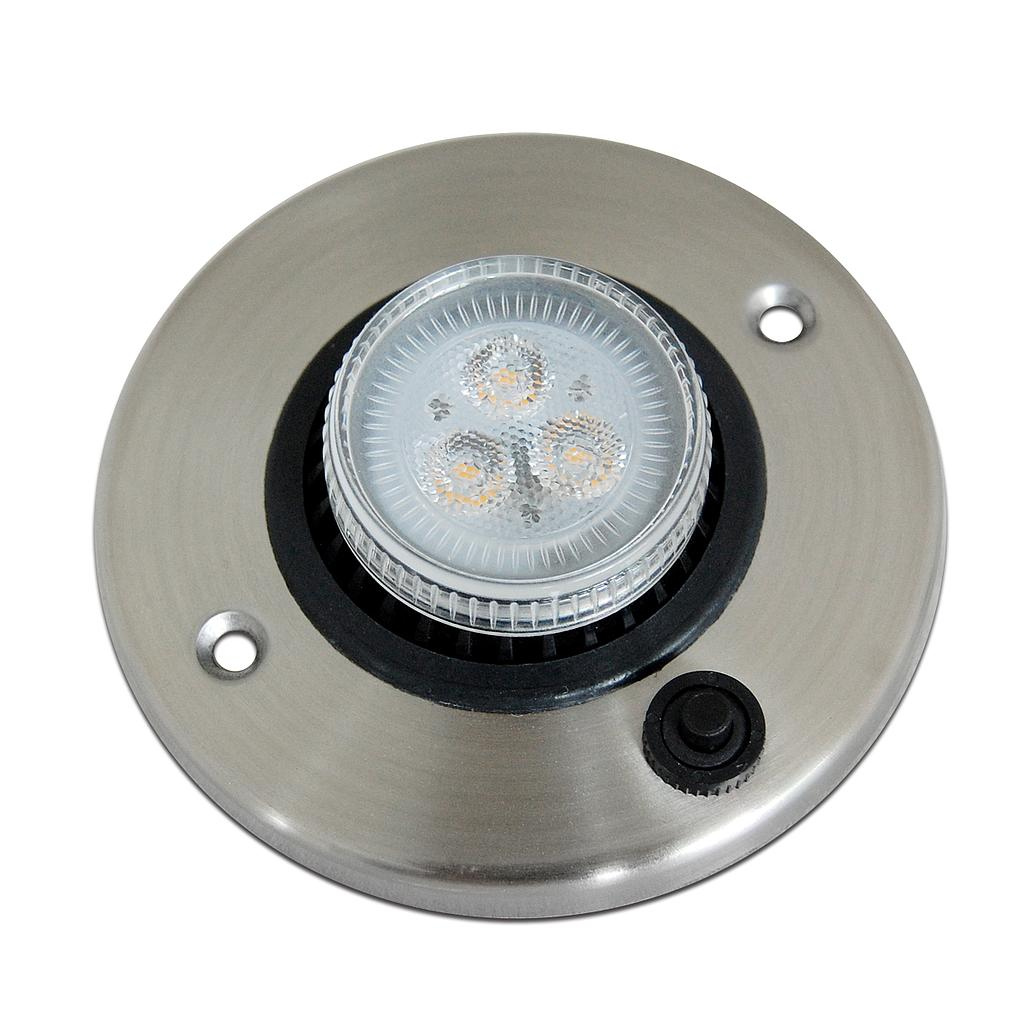 [0016051C] 12V Cool White Silver Shell Led Directional Eyeball Cabinet Light 98Mm