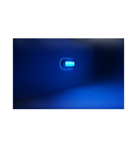 [0011481B] Dream Lighting 12V Blue Stainless Steel LED Oblong Step Light 75mm