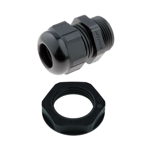 [DK25] Nylon Gland IP68 Black 25mm Cable Od 13mm-18mm