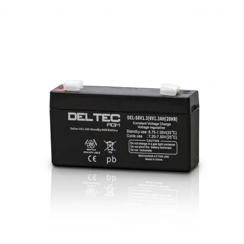 [DEL-S6V1.3] Deltec 6V 1.3AH Standby AGM Battery