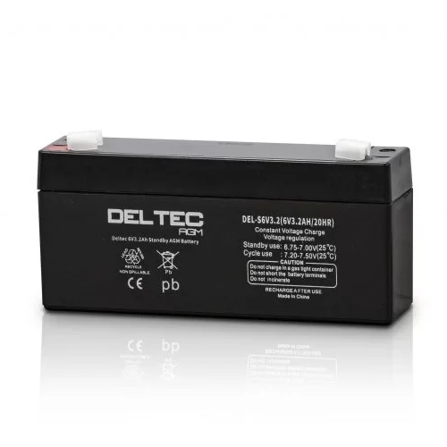 [DEL-S6V3.2] Deltec 6V 3.2AH Standby AGM Battery