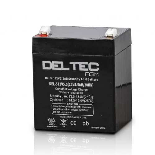 [DEL-S12V5.5] Deltec 12V 5.5AH Standby AGM Battery