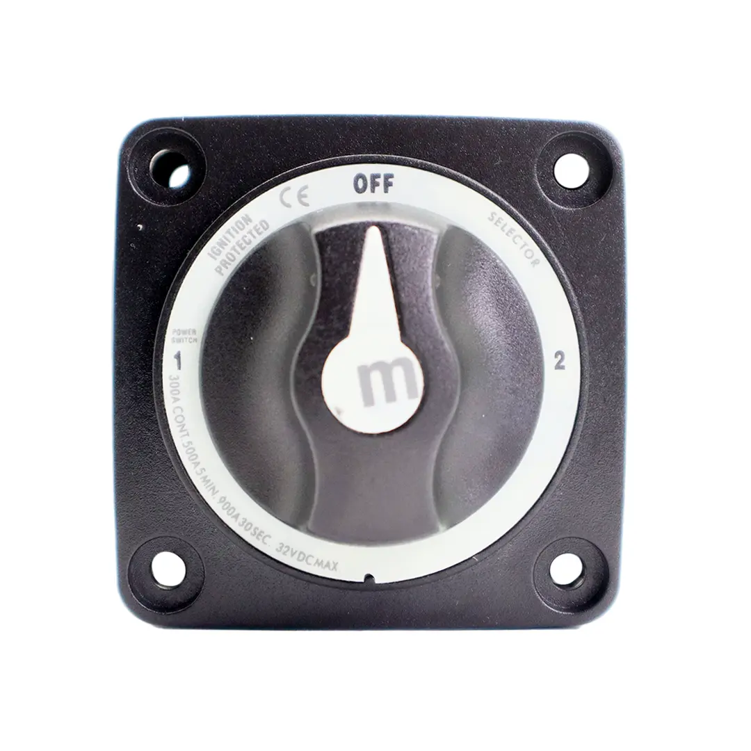 Alvolta 3 Position 300A Mini Battery Switch (Black)