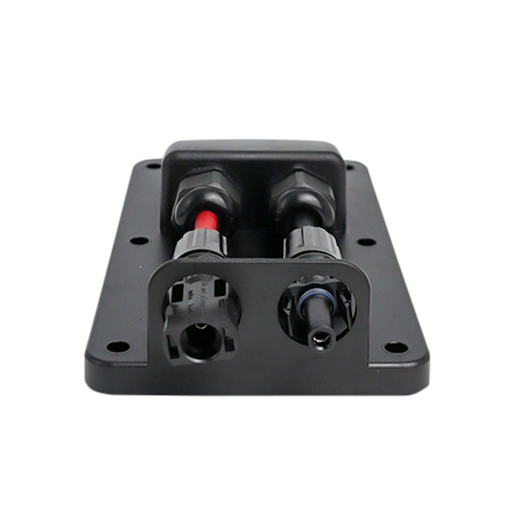 Alvolta Pre-Wired Dual Entry Junction Box Black With Solar Connectors