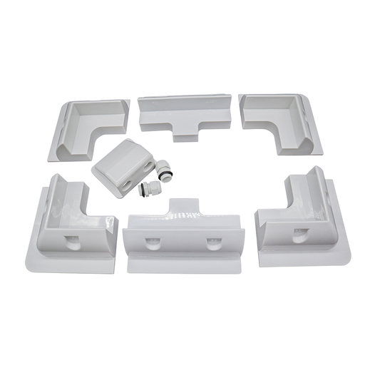 [AMB-7P] Alvolta White 7 Piece Solar Panel Mounting Kit