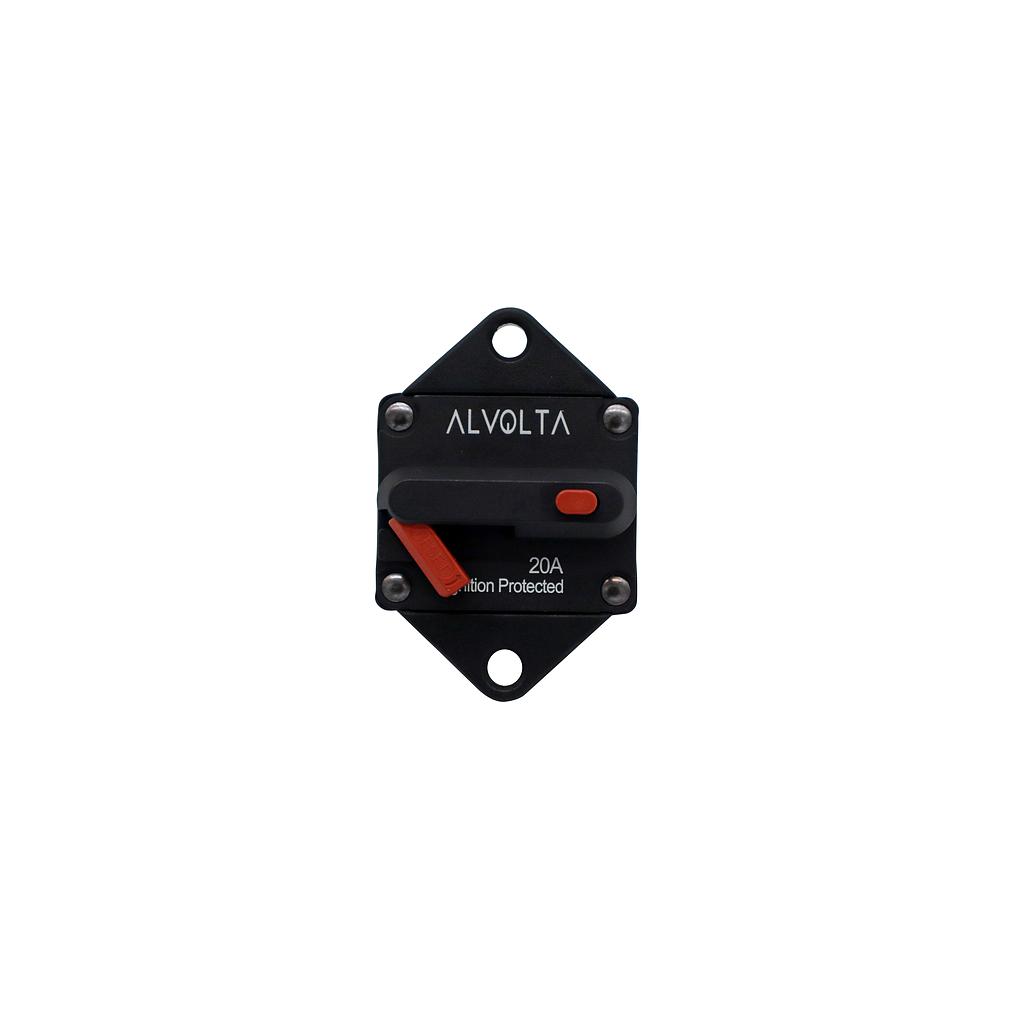 [M1220P] Alvolta 20A Manual Reset Panel Mount Circuit Breaker