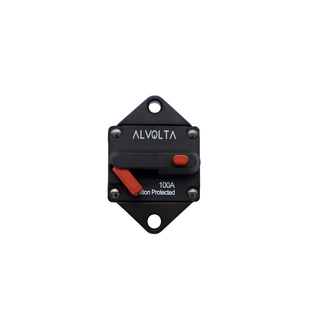 [M12100P] Alvolta 100A Manual Reset Panel Mount Circuit Breaker