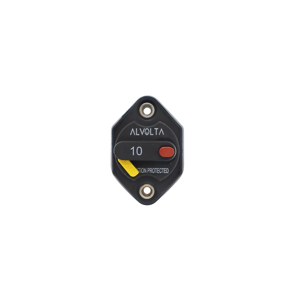 Alvolta 10A Manual Reset Panel Mount Circuit Breaker 255 Series