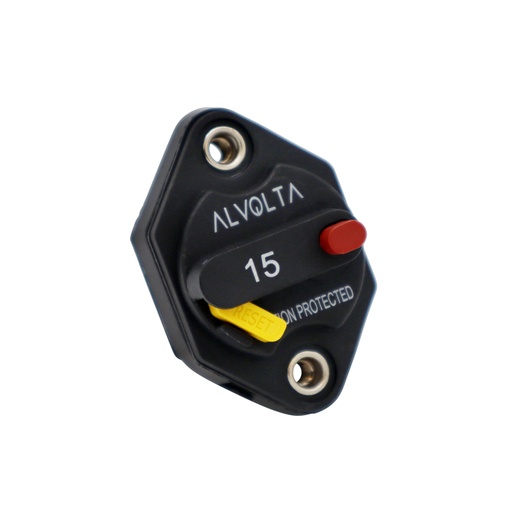 Alvolta 15A Manual Reset Panel Mount Circuit Breaker 255 Series