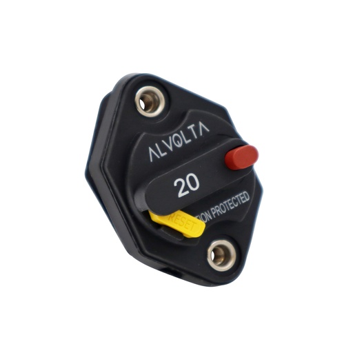 [M25520P] Alvolta 20A Manual Reset Panel Mount Circuit Breaker 255 Series