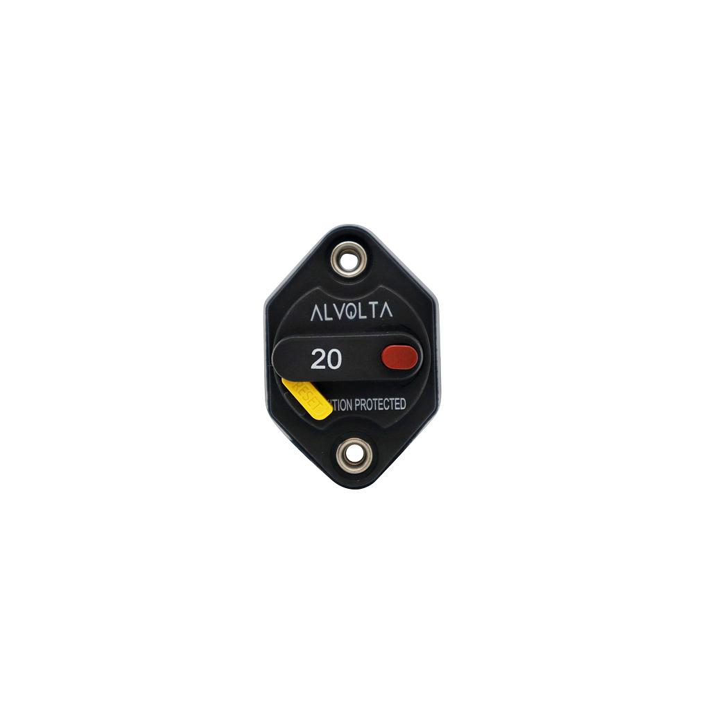 Alvolta 20A Manual Reset Panel Mount Circuit Breaker 255 Series