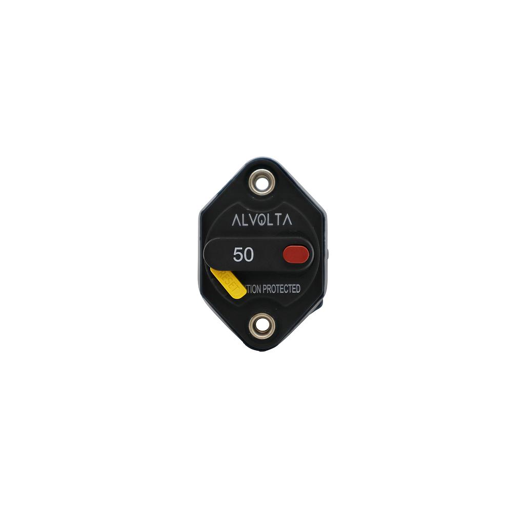 Alvolta 50A Manual Reset Panel Mount Circuit Breaker 255 Series
