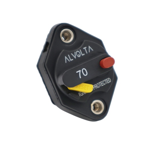 Alvolta 70A Manual Reset Panel Mount Circuit Breaker 255 Series