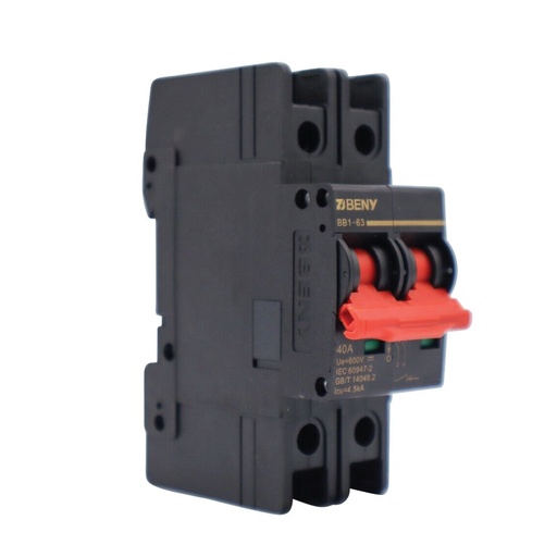 ZJ Beny 40A 2P DC Circuit Breaker 600V