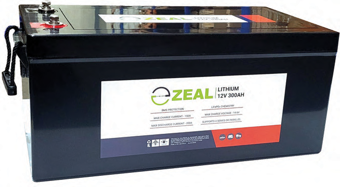 Zeal 12V 300Ah LiFePO4 Battery