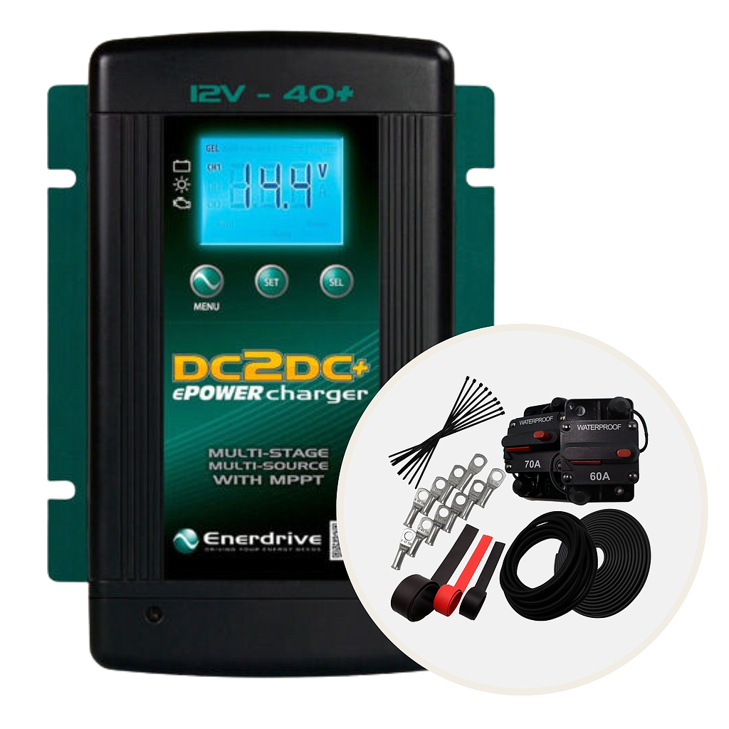 [EN3DC40+DBKIT] Enerdrive DC40+ DCDC Charger & Dual Battery Kit
