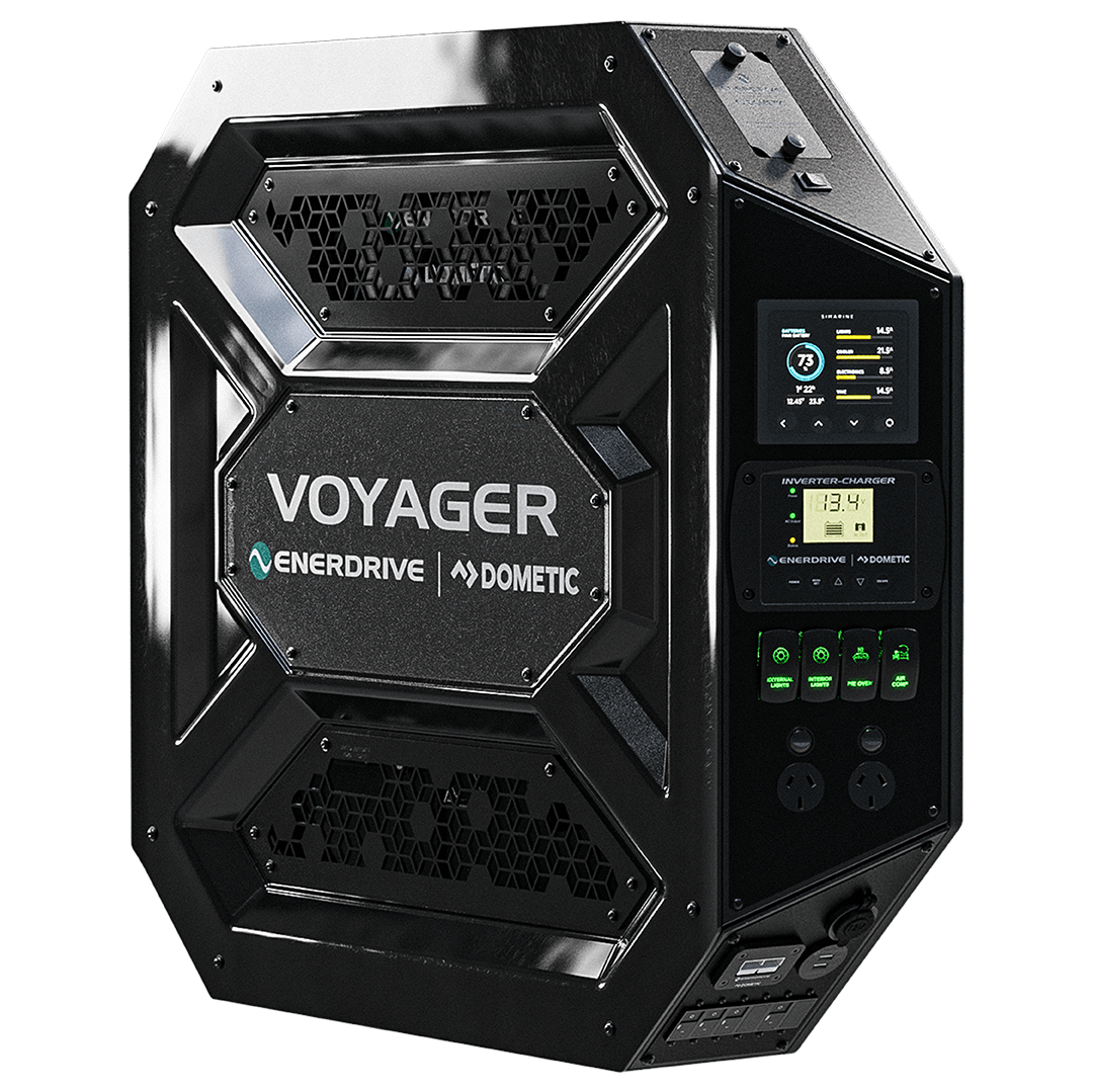 Enerdrive Voyager System (Right) 3000W/100A Inverter Charger 40DC Inc. Simarine SCQ50