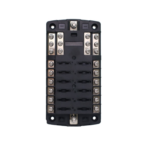[AFB12W] Alvolta 12 Circuit Fuse Box with Negative Bus & Cover