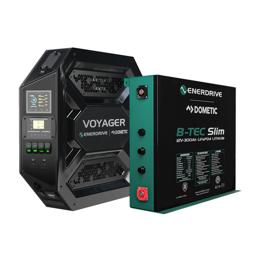 Enerdrive Voyager System (Left) 3000W Inc. 300Ah Slim B-TEC