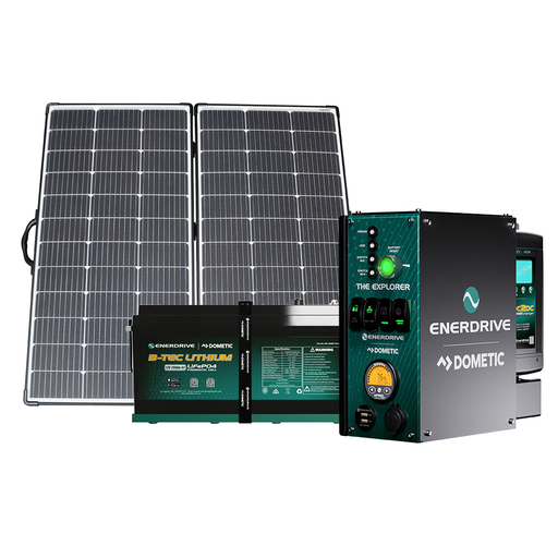 Enerdrive Explorer System LEFT 40DC inc. ePRO+ 200Ah B-TEC + Alvolta 220W Portable Solar Kit
