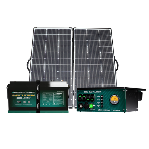 Enerdrive Explorer System TOP 40DC inc. ePRO+ 200Ah B-TEC + Alvolta 220W Portable Solar Kit