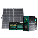 Enerdrive Explorer System LEFT 40DC inc. Simarine SCQ50 + 200Ah B-TEC + Alvolta 220W Portable Solar Kit