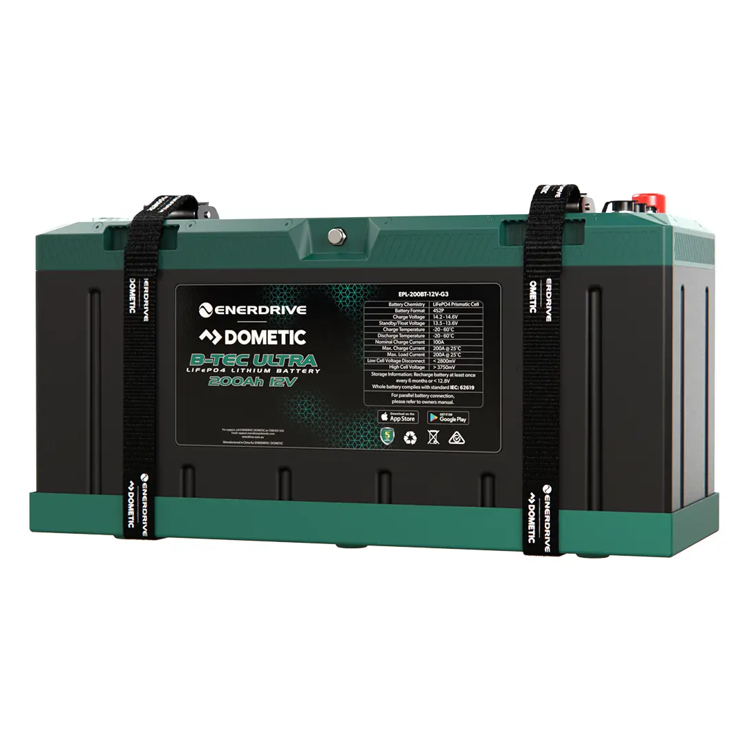 Enerdrive B-tec Ultra 200A 12V Lifepo4 Battery Gen3 IP67