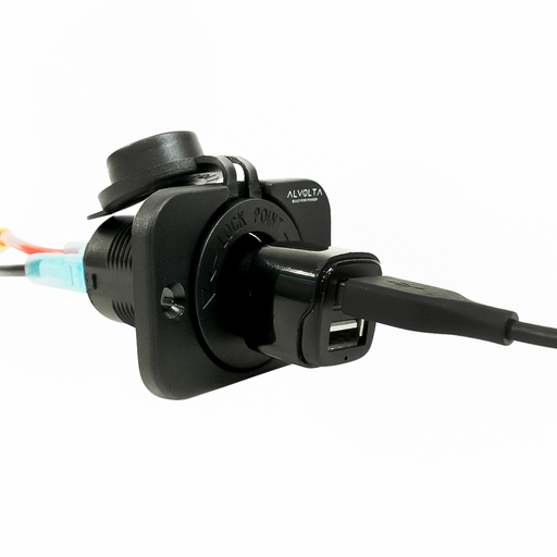 [ALV-BPFS] Alvolta 12/24V Power Flush Mount Socket Black