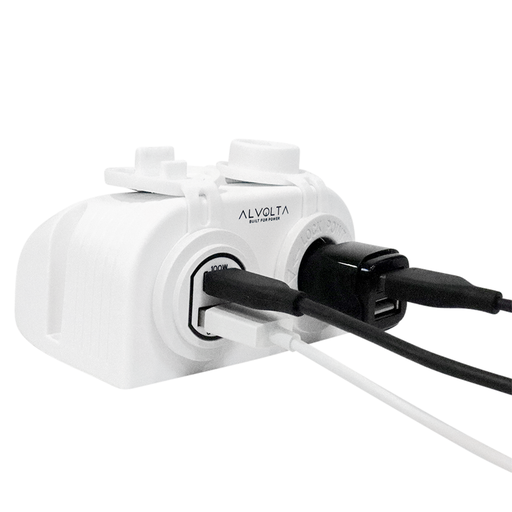 [ALV-WPCASS] Alvolta Duo Power/USB A+C Surface Mount Socket White
