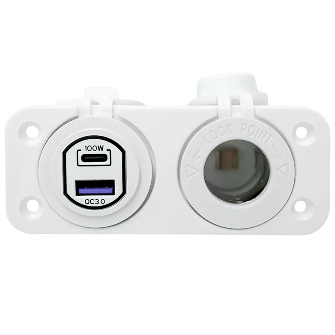 Alvolta Duo Power/USB A+C Flush Mount Socket White