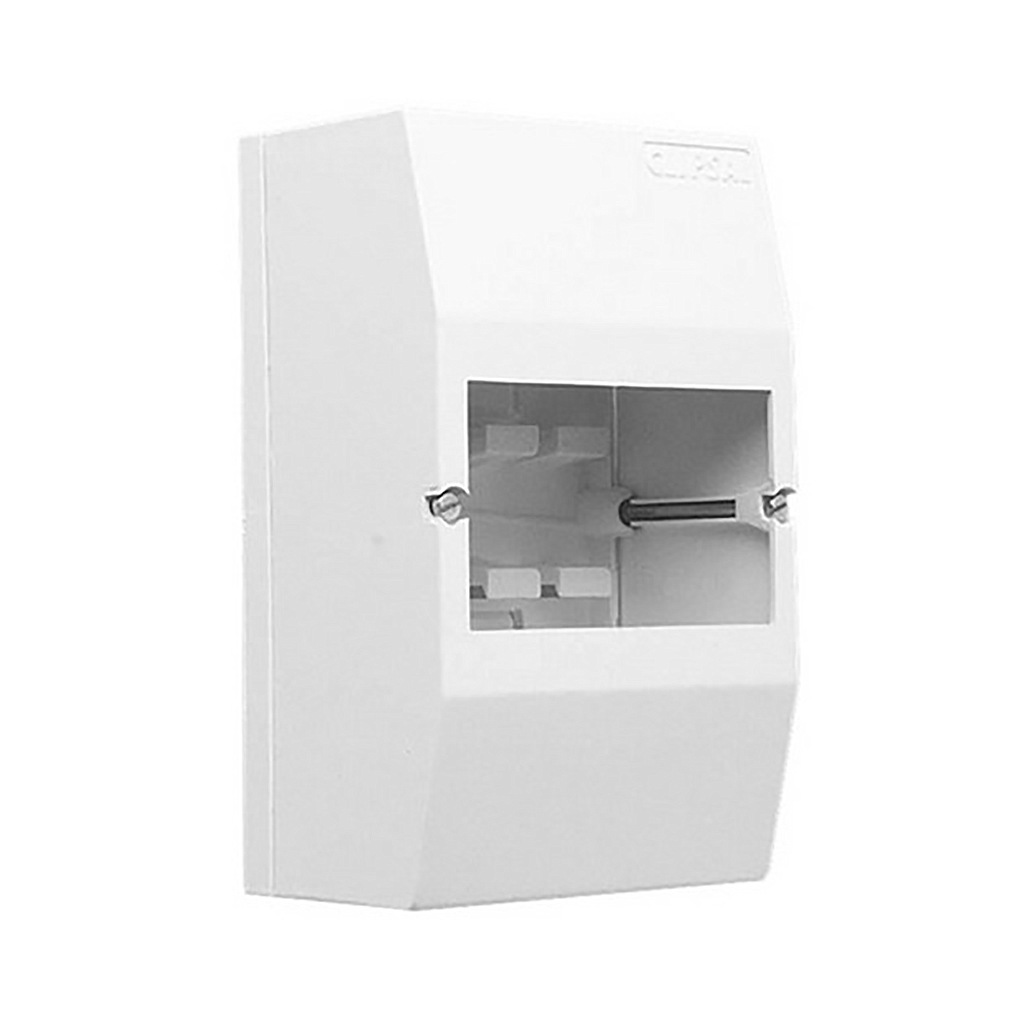 Clipsal 1 Row of 4 Pole Surface Mounted Enclosure Including Din Rail