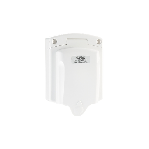 [CLI435VFS15WE] Clipsal 240V 15A Flush Inlet Socket White