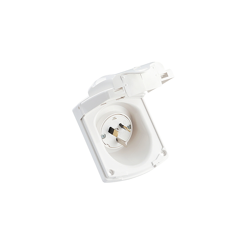 [CLI435VFS15WE] Clipsal 240V 15A Flush Inlet Socket White
