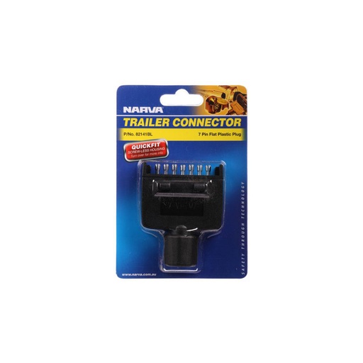 [82141BL] Narva 7 Pin Flat Trailer Plug