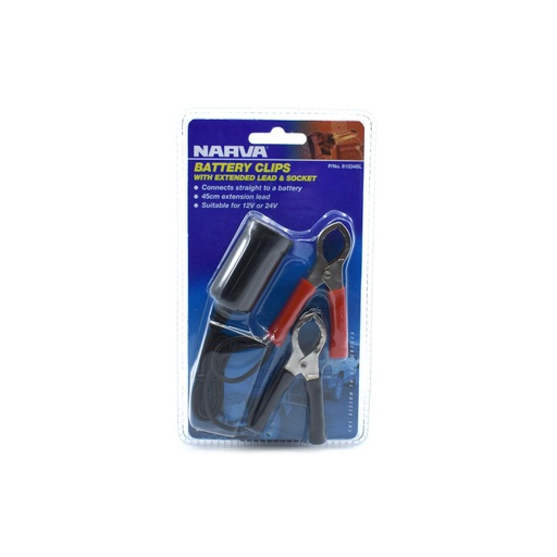 Narva In-Line Cig Socket To Battery Clips