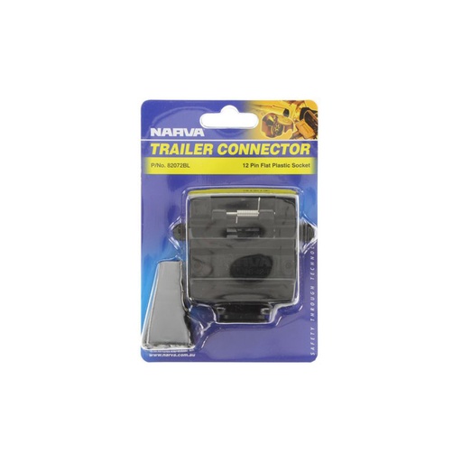 [82072BL] Narva 12 Pin Flat Trailer Socket