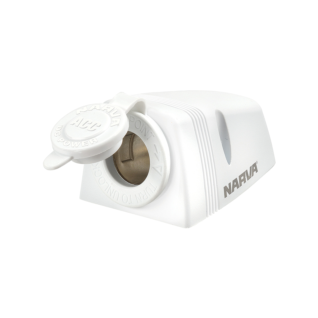 Narva Acc. Socket S/Mount White Bl