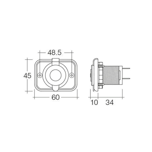 [81135BL] Narva Led Volt Meter F/Mount