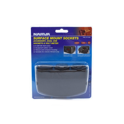 Narva Cig/USB/Volt Meter Surface Mount