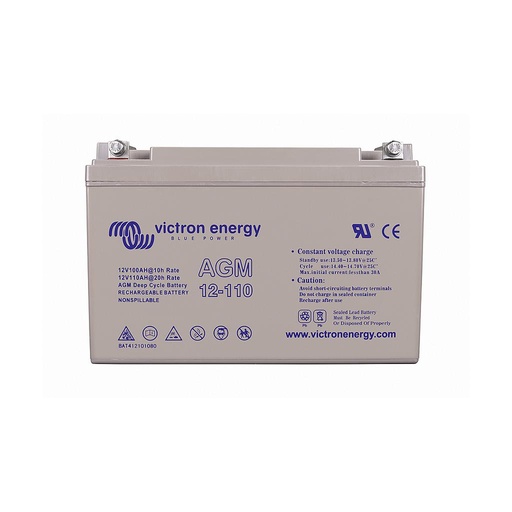 [BAT412101084] Victron 12V 110Ah Deep Cycle AGM Battery