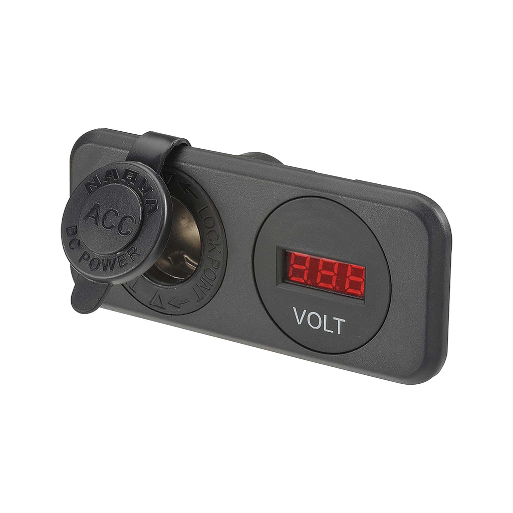 Narva Cig/Volt Meter Flush Mount