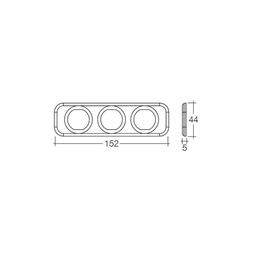 [81185BL] Narva Cig/Volt/Amp Meter Flush Mount